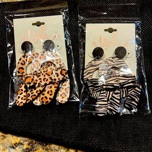 NIB Viola Animal print earrings - bundle of 2- fun/cute earrings
